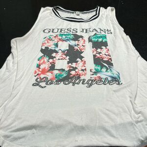 Guess jeans xl tank top a little bit of discoloration in armpit area glitter